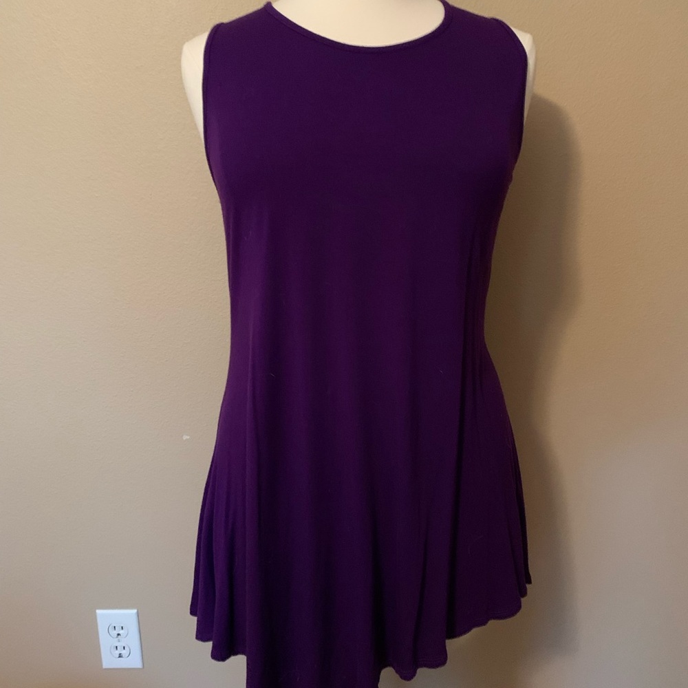 3XL Sleeveless Purple Tunic Top